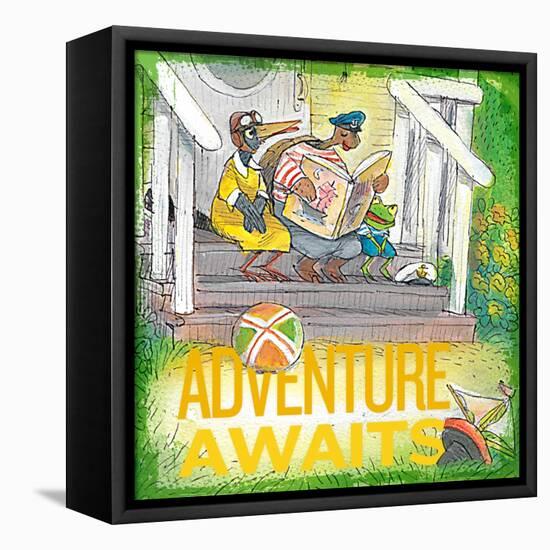 Adventure Awaits 1-null-Framed Stretched Canvas