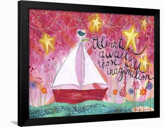 Adventure Awaits - Sailboat-Jennifer McCully-Framed Giclee Print