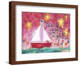 Adventure Awaits - Sailboat-Jennifer McCully-Framed Giclee Print