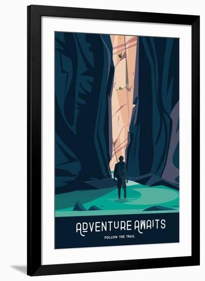 Adventure Awaits-Omar Escalante-Framed Art Print