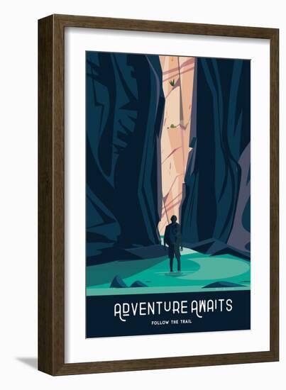 Adventure Awaits-Omar Escalante-Framed Art Print