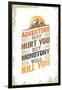 Adventure May Hurt You, but Monotony Will Kill You. Inspiring Creative Motivation Quote Template. V-wow subtropica-Framed Art Print