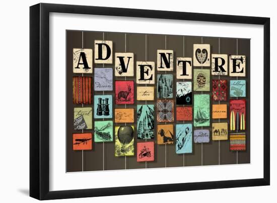 Adventure on Strings-Art Licensing Studio-Framed Premium Giclee Print