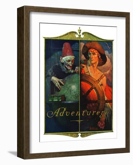 "Adventurers", April 14,1928-Norman Rockwell-Framed Giclee Print