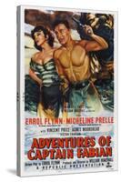 Adventures of Captain Fabian, from Left: Micheline Presle, Errol Flynn, 1951-null-Stretched Canvas