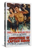 Adventures of Captain Fabian, from Left: Micheline Presle, Errol Flynn, 1951-null-Stretched Canvas