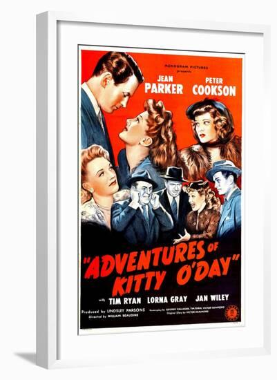 Adventures of Kitty O'Day, Peter Cookson, Jean Parker, Lorna Gray, 1945-null-Framed Art Print