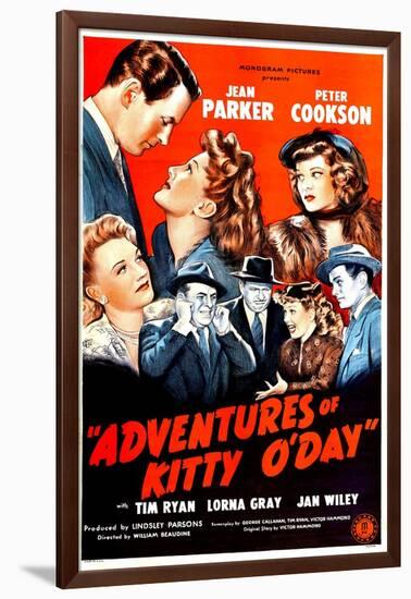 Adventures of Kitty O'Day, Peter Cookson, Jean Parker, Lorna Gray, 1945-null-Framed Art Print