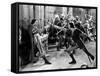 Adventures Of Robin Hood, Basil Rathbone, Errol Flynn, 1938-null-Framed Stretched Canvas