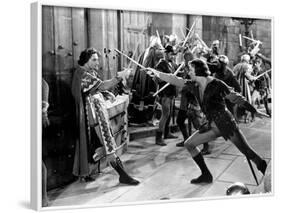 Adventures Of Robin Hood, Basil Rathbone, Errol Flynn, 1938-null-Framed Photo