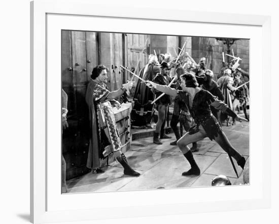 Adventures Of Robin Hood, Basil Rathbone, Errol Flynn, 1938-null-Framed Photo