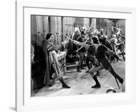 Adventures Of Robin Hood, Basil Rathbone, Errol Flynn, 1938-null-Framed Photo