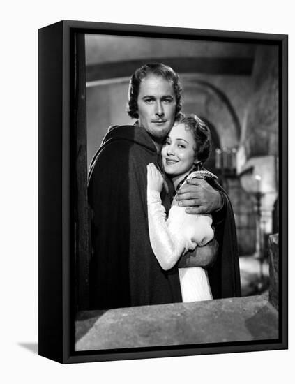Adventures Of Robin Hood, Errol Flynn, Olivia De Havilland, 1938-null-Framed Stretched Canvas