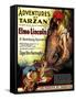 Adventures of Tarzan, Elmo Lincoln, 1921-null-Framed Stretched Canvas