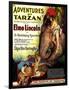 Adventures of Tarzan, Elmo Lincoln, 1921-null-Framed Art Print