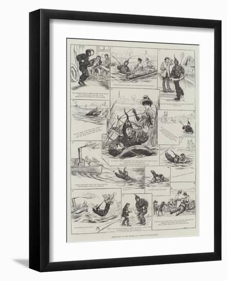 Adventures on the Thames in a Boyton Floating-Dress-null-Framed Giclee Print