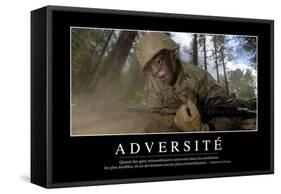 Adversité: Citation Et Affiche D'Inspiration Et Motivation-null-Framed Stretched Canvas