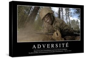 Adversité: Citation Et Affiche D'Inspiration Et Motivation-null-Stretched Canvas