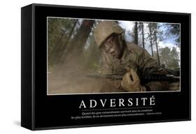 Adversité: Citation Et Affiche D'Inspiration Et Motivation-null-Framed Stretched Canvas