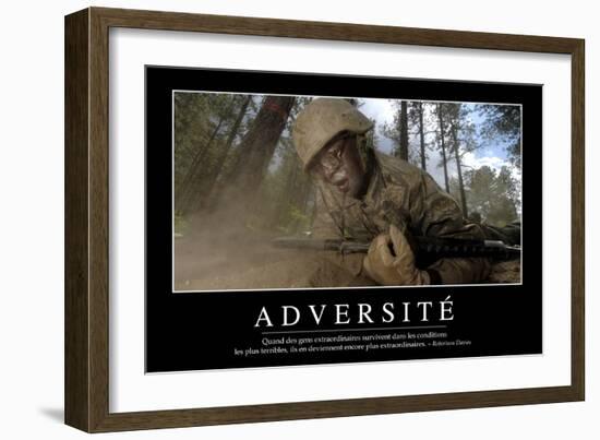Adversité: Citation Et Affiche D'Inspiration Et Motivation-null-Framed Photographic Print