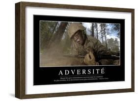 Adversité: Citation Et Affiche D'Inspiration Et Motivation-null-Framed Photographic Print