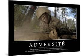 Adversité: Citation Et Affiche D'Inspiration Et Motivation-null-Mounted Photographic Print