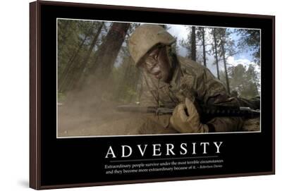 'Adversity: Inspirational Quote and Motivational Poster' Photographic
