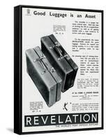Advert Fo Revelation Suitcases 1937-null-Framed Stretched Canvas