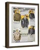 Advert for American Menswear, Page from the Sears, Roebuck Catalogue of 1931-32-null-Framed Giclee Print