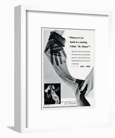 Advert for Aristoc Stockings 1936-null-Framed Art Print