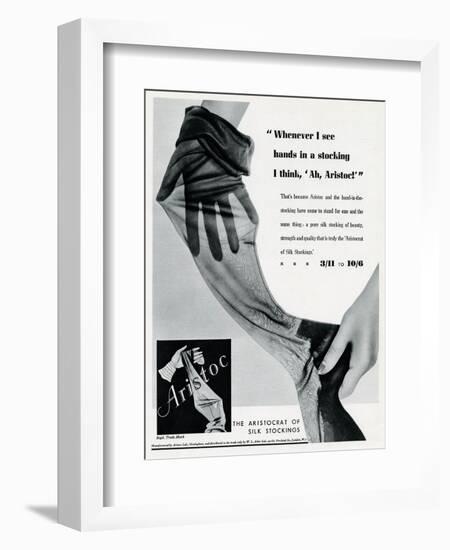 Advert for Aristoc Stockings 1936-null-Framed Art Print