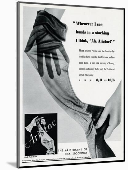 Advert for Aristoc Stockings 1936-null-Mounted Art Print