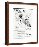 Advert for Aristoc Stockings 1936-null-Framed Art Print