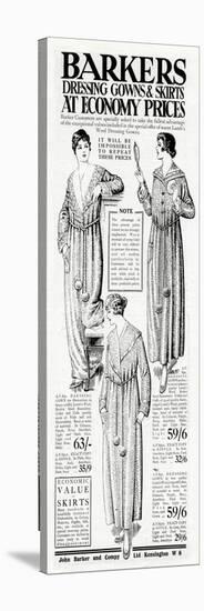 Advert for Barkers Womens Dressing Gown and Skirts 1918-null-Stretched Canvas