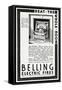 Advert for Belling Eletctric Fires-null-Framed Stretched Canvas