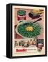 Advert for Benedict Processed Peas, 1951-null-Framed Stretched Canvas