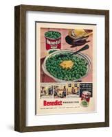 Advert for Benedict Processed Peas, 1951-null-Framed Giclee Print