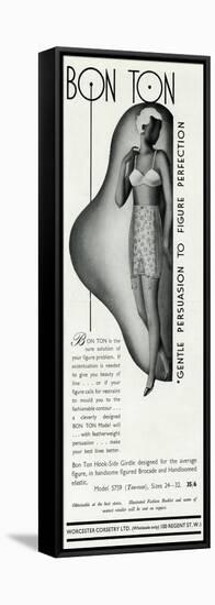 Advert for Bon Ton Girdles 1934-null-Framed Stretched Canvas