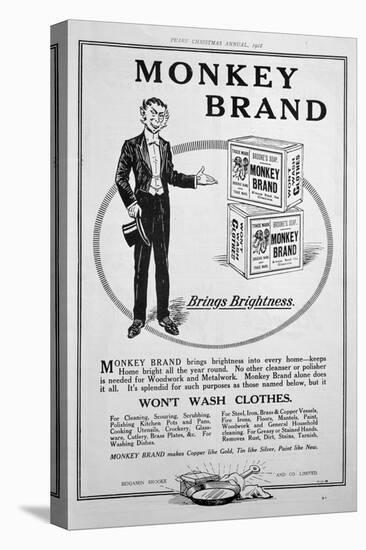 Advert for Brooke's Monkey Brand Soap, 1918-null-Stretched Canvas