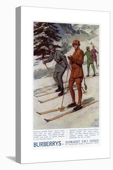 Advert for Burberry Winter Sports Wear 1923-null-Stretched Canvas