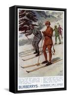 Advert for Burberry Winter Sports Wear 1923-null-Framed Stretched Canvas