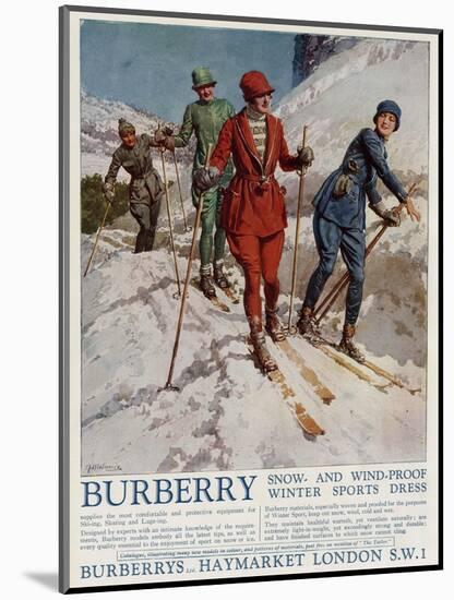 Advert for Burberry Winter Sports Wear 1928-null-Mounted Photographic Print