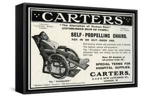 Advert for Carters Self-Propelling Chair 1915-null-Framed Stretched Canvas