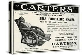 Advert for Carters Self-Propelling Chair 1915-null-Stretched Canvas