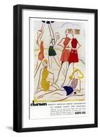 Advert for Charnaux Women's Beachwear 1935-null-Framed Art Print