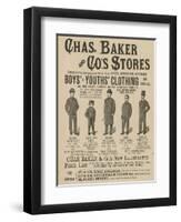 Advert for Chas Baker and Co's Stores-null-Framed Giclee Print