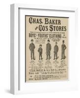 Advert for Chas Baker and Co's Stores-null-Framed Giclee Print