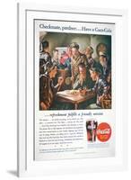 Advert for Coca-Cola Featuring American Airmen at Ease, 1945-null-Framed Giclee Print