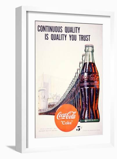 Advert for Coco-Cola, 1947-null-Framed Giclee Print