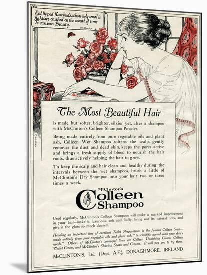 Advert for Colleen Shampoo 1918-null-Mounted Art Print